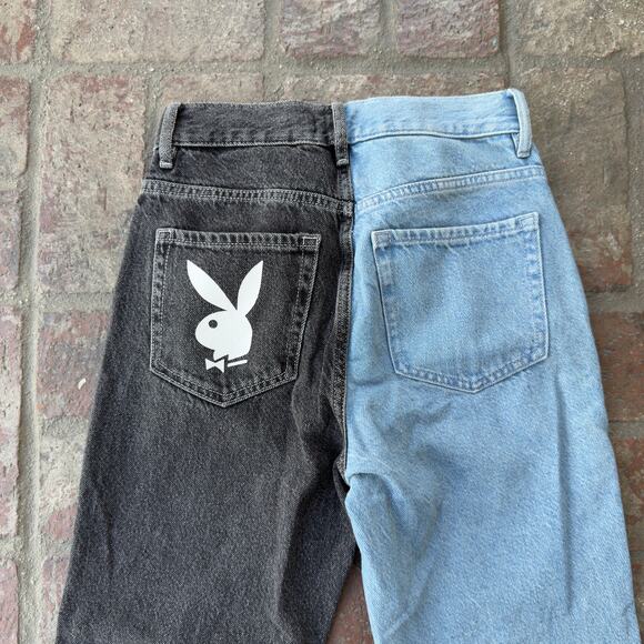 Playboy Pacsun Two Tone Jeans Denim Fall Mid Rise Cotton - Picture 7 of 9